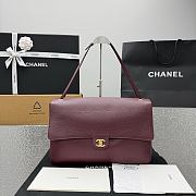 CHANEL | 38 Spring-Summer 2026 Gold Hardware Maxi Flap Bag In Burgundy - 1
