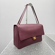 CHANEL | 38 Spring-Summer 2026 Gold Hardware Maxi Flap Bag In Burgundy - 3