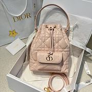 DIOR | Small Caro Bucket Bag In Macrocannage Lambskin Pink - 1
