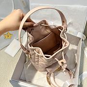 DIOR | Small Caro Bucket Bag In Macrocannage Lambskin Pink - 6