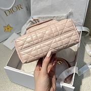 DIOR | Small Caro Bucket Bag In Macrocannage Lambskin Pink - 5