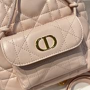 DIOR | Small Caro Bucket Bag In Macrocannage Lambskin Pink - 3