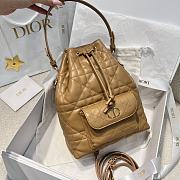 DIOR | Small Caro Bucket Bag In Macrocannage Lambskin Brown - 2