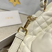 DIOR | Small Caro Bucket Bag In Macrocannage Lambskin White - 5