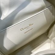DIOR | Small Caro Bucket Bag In Macrocannage Lambskin White - 3