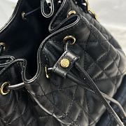 DIOR | Small Caro Bucket Bag In Macrocannage Lambskin Black - 5