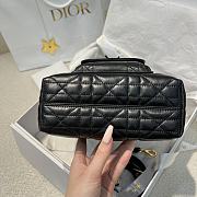 DIOR | Small Caro Bucket Bag In Macrocannage Lambskin Black - 4