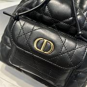 DIOR | Small Caro Bucket Bag In Macrocannage Lambskin Black - 3