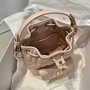 DIOR | Mini Caro Bucket Bag In Macrocannage Lambskin Pink - 5