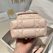 DIOR | Mini Caro Bucket Bag In Macrocannage Lambskin Pink - 4