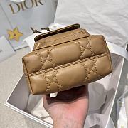 DIOR | Mini Caro Bucket Bag In Macrocannage Lambskin Brown - 2