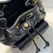 DIOR | Mini Caro Bucket Bag In Macrocannage Lambskin Black - 5