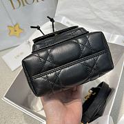 DIOR | Mini Caro Bucket Bag In Macrocannage Lambskin Black - 4