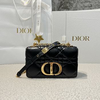 DIOR | Small Soft Dior Caro Bag Black Macrocannage Lambskin