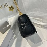 DIOR | Small Soft Dior Caro Bag Black Macrocannage Lambskin - 5