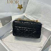 DIOR | Small Soft Dior Caro Bag Black Macrocannage Lambskin - 4