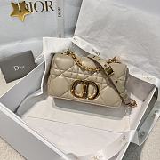 DIOR | Small Soft Dior Caro Bag Powder Beige Macrocannage Lambskin - 1