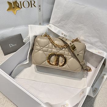 DIOR | Small Soft Dior Caro Bag Powder Beige Macrocannage Lambskin
