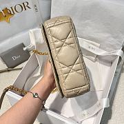 DIOR | Small Soft Dior Caro Bag Powder Beige Macrocannage Lambskin - 6