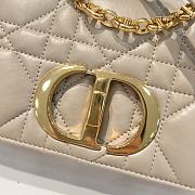 DIOR | Small Soft Dior Caro Bag Powder Beige Macrocannage Lambskin - 2