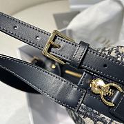 DIOR | Medium D-Journey Bag Blue Oblique Jacquard - 6