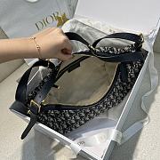 DIOR | Medium D-Journey Bag Blue Oblique Jacquard - 5