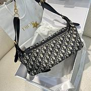 DIOR | Medium D-Journey Bag Blue Oblique Jacquard - 3