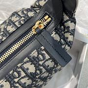 DIOR | Small D-Journey Bag Blue Oblique Jacquard - 6