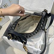DIOR | Small D-Journey Bag Blue Oblique Jacquard - 5