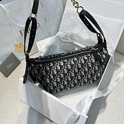 DIOR | Small D-Journey Bag Blue Oblique Jacquard - 2
