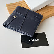 LOEWE | Panta logo-debossed Wallet In Dark Blue - 4