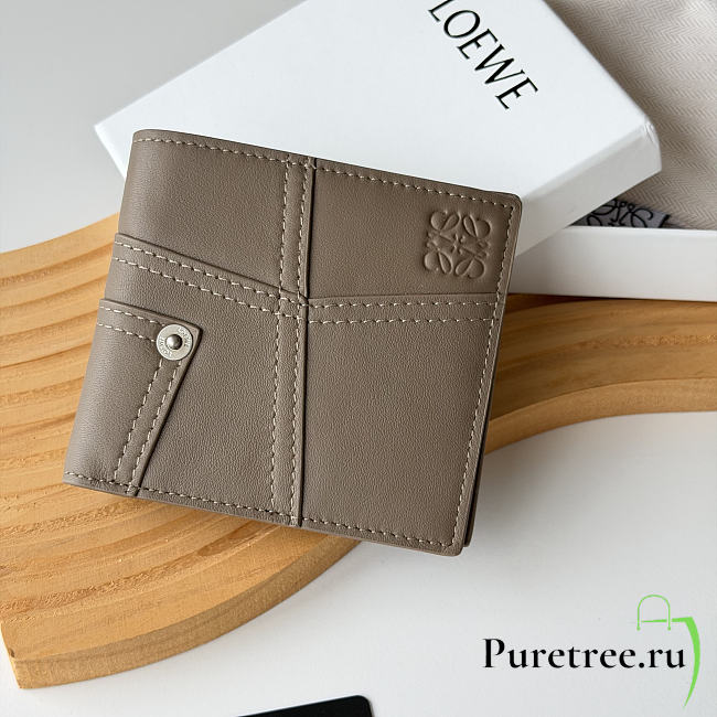LOEWE | Panta logo-debossed Wallet In Taupe - 1