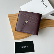 LOEWE | Panta logo-debossed Wallet In Burgundy - 5