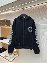 Chrome Hearts Horseshoe Logo Pullover Hoodie Black - 1