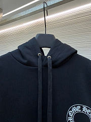 Chrome Hearts Horseshoe Logo Pullover Hoodie Black - 4