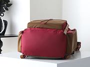 PRADA | Men's Re-Nylon And Leather Backpack Brown/Burgundy - 6