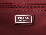 PRADA | Men's Re-Nylon And Leather Backpack Brown/Burgundy - 5