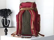 PRADA | Men's Re-Nylon And Leather Backpack Brown/Burgundy - 4