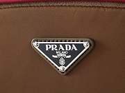 PRADA | Men's Re-Nylon And Leather Backpack Brown/Burgundy - 3