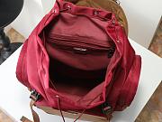 PRADA | Men's Re-Nylon And Leather Backpack Brown/Burgundy - 2