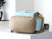 PRADA | Men's Re-Nylon And Leather Backpack Gray/Blue - 6