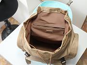 PRADA | Men's Re-Nylon And Leather Backpack Gray/Blue - 3