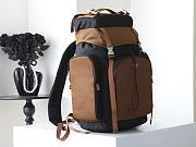 PRADA | Men's Re-Nylon And Leather Backpack Black/Brown - 6