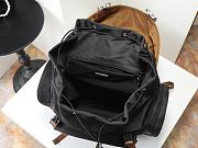PRADA | Men's Re-Nylon And Leather Backpack Black/Brown - 2
