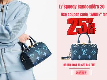 LV Speedy Bandoulière 20 Dégradé Blue M46517 size 20.5x13.5x12 cm