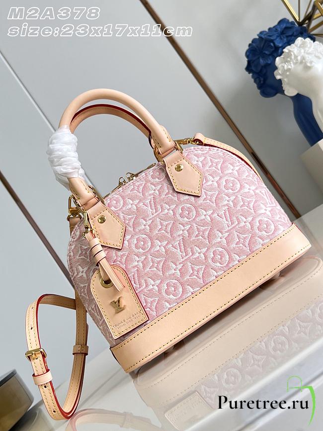 LOUIS VUITTON | Alma BB Bag Monogram Emblème Rose Ruban  - 1