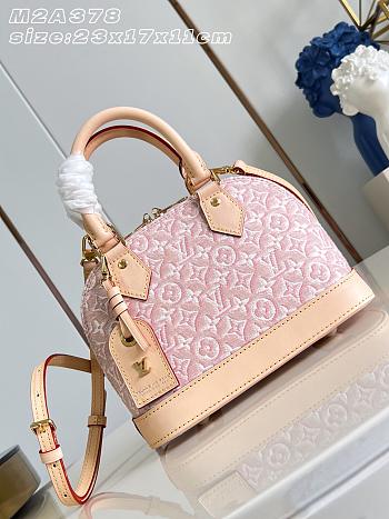 LOUIS VUITTON | Alma BB Bag Monogram Emblème Rose Ruban 