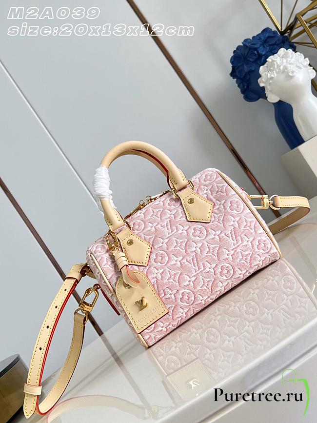 LOUIS VUITTON | Speedy Bandoulière 20 Monogram Emblème Rose Ruban - 1