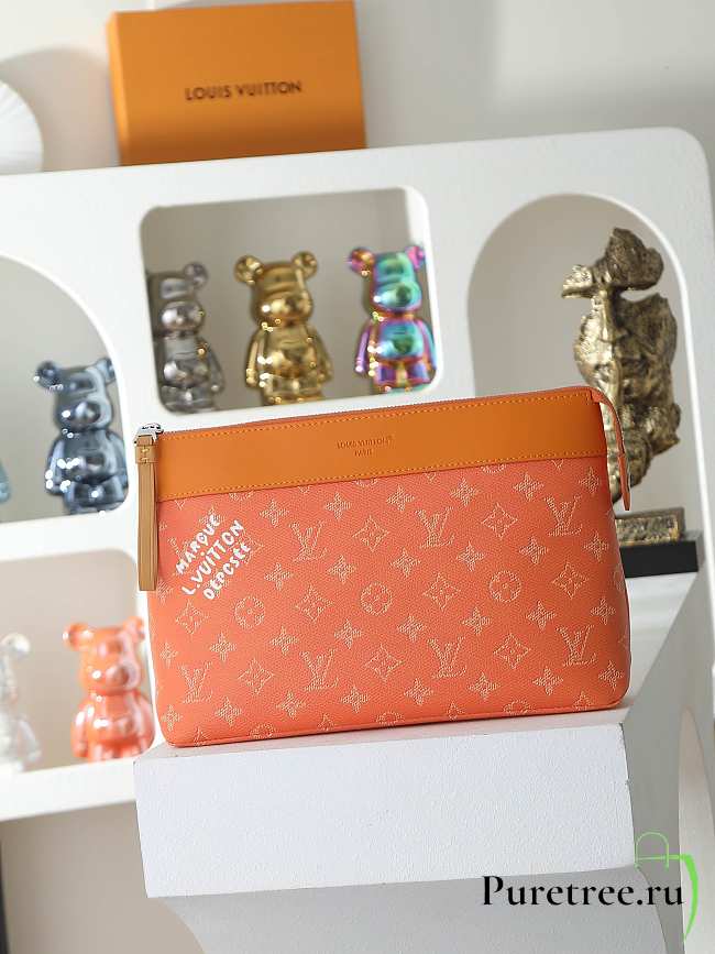 LOUIS VUITTON | Pochette Voyage Souple Monogram Shadow Orange - 1
