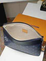 LOUIS VUITTON | Pochette Voyage Souple Monogram Shadow Navy Blue - 3